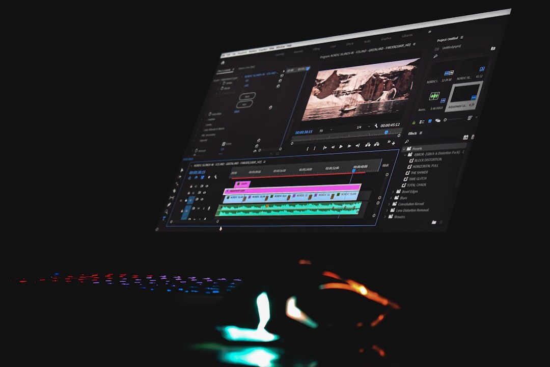 professional video editing setup