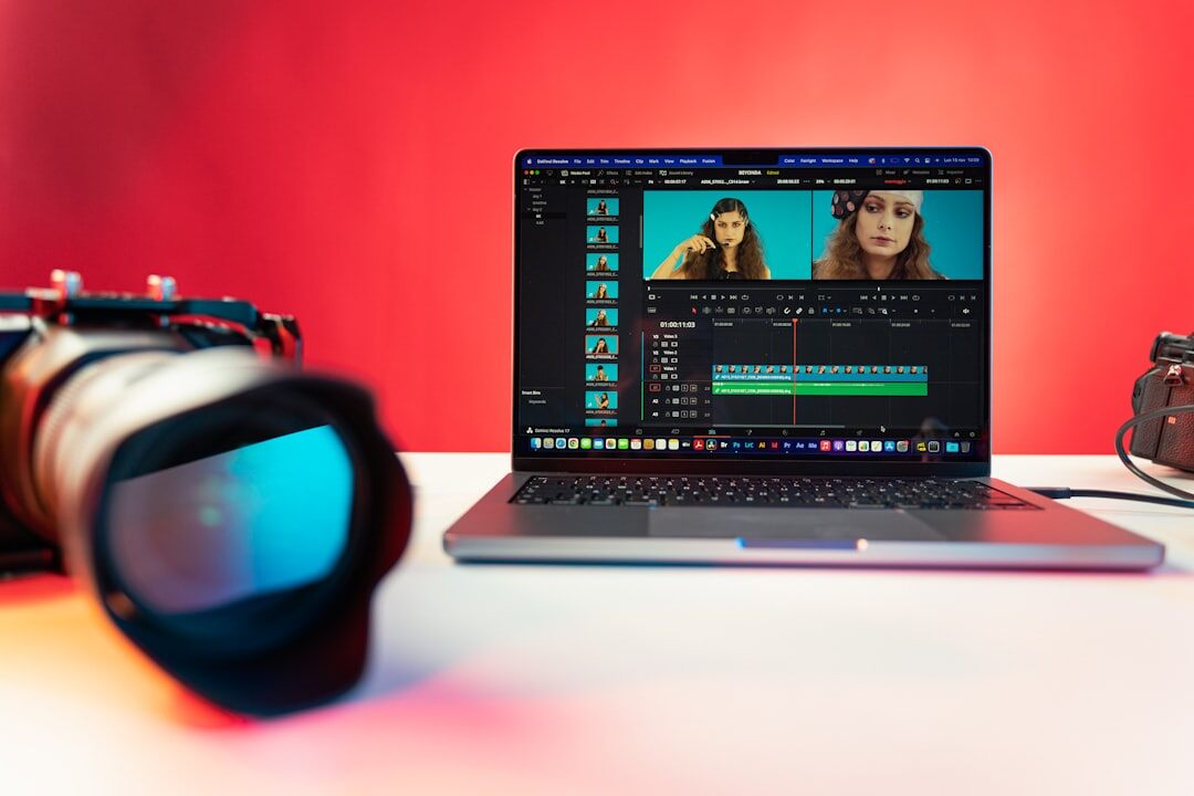 video editor working on timeline