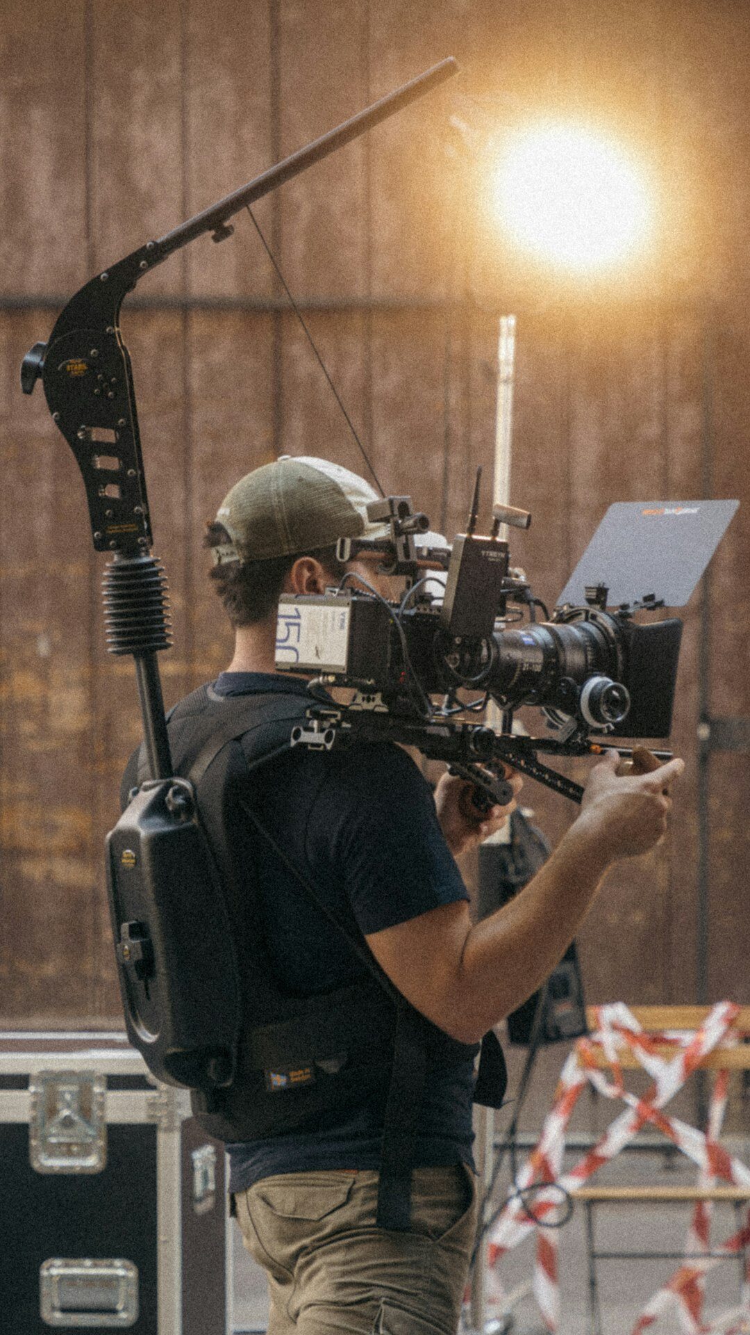 film director adjusting lights