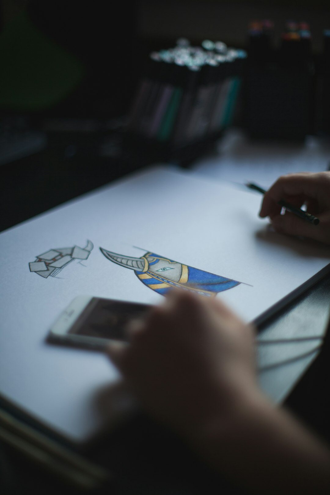 filmmaker sketching ideas