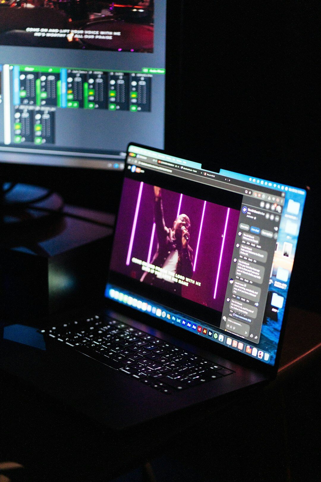 video editor at computer