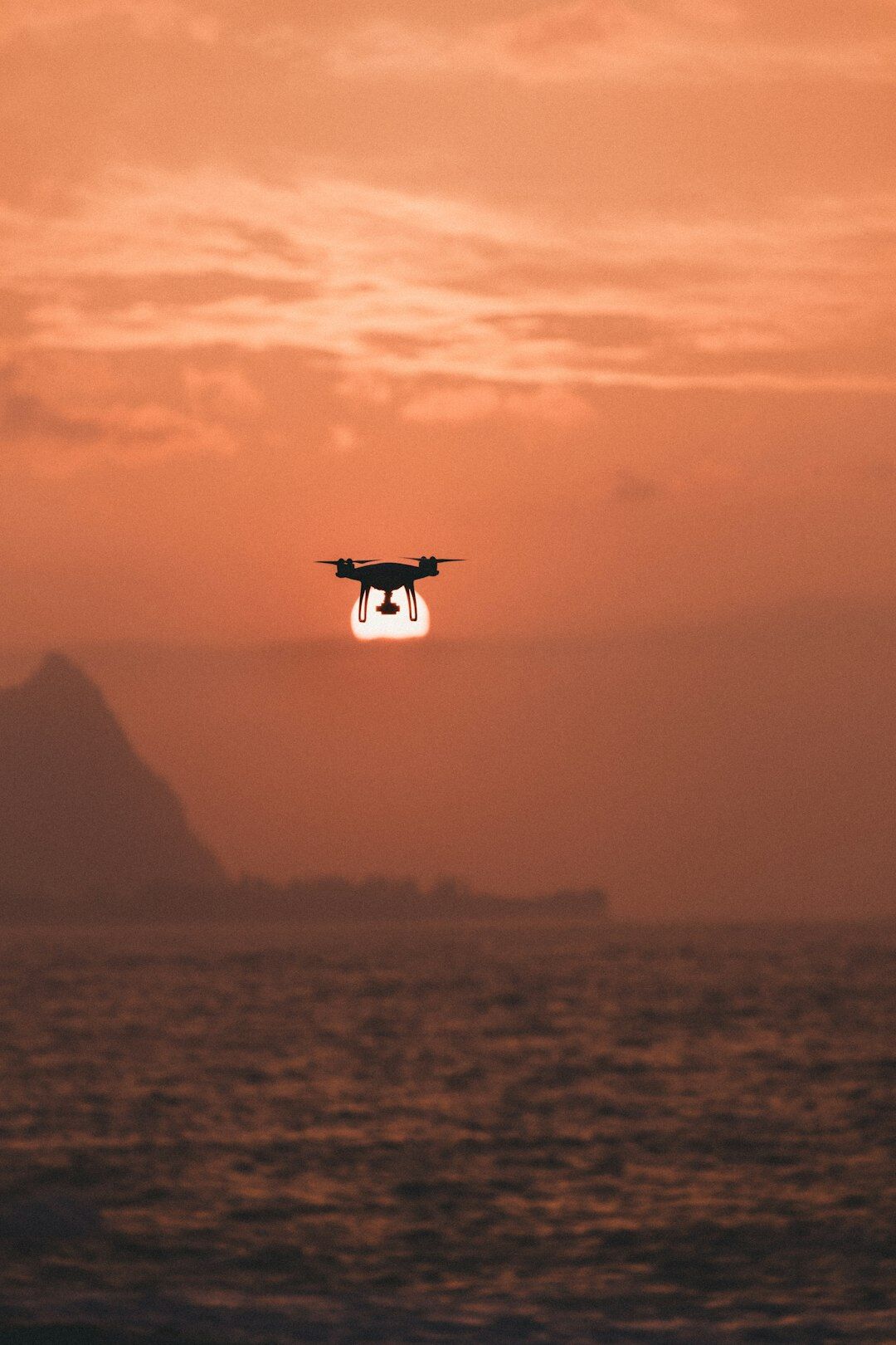 drone filming landscape