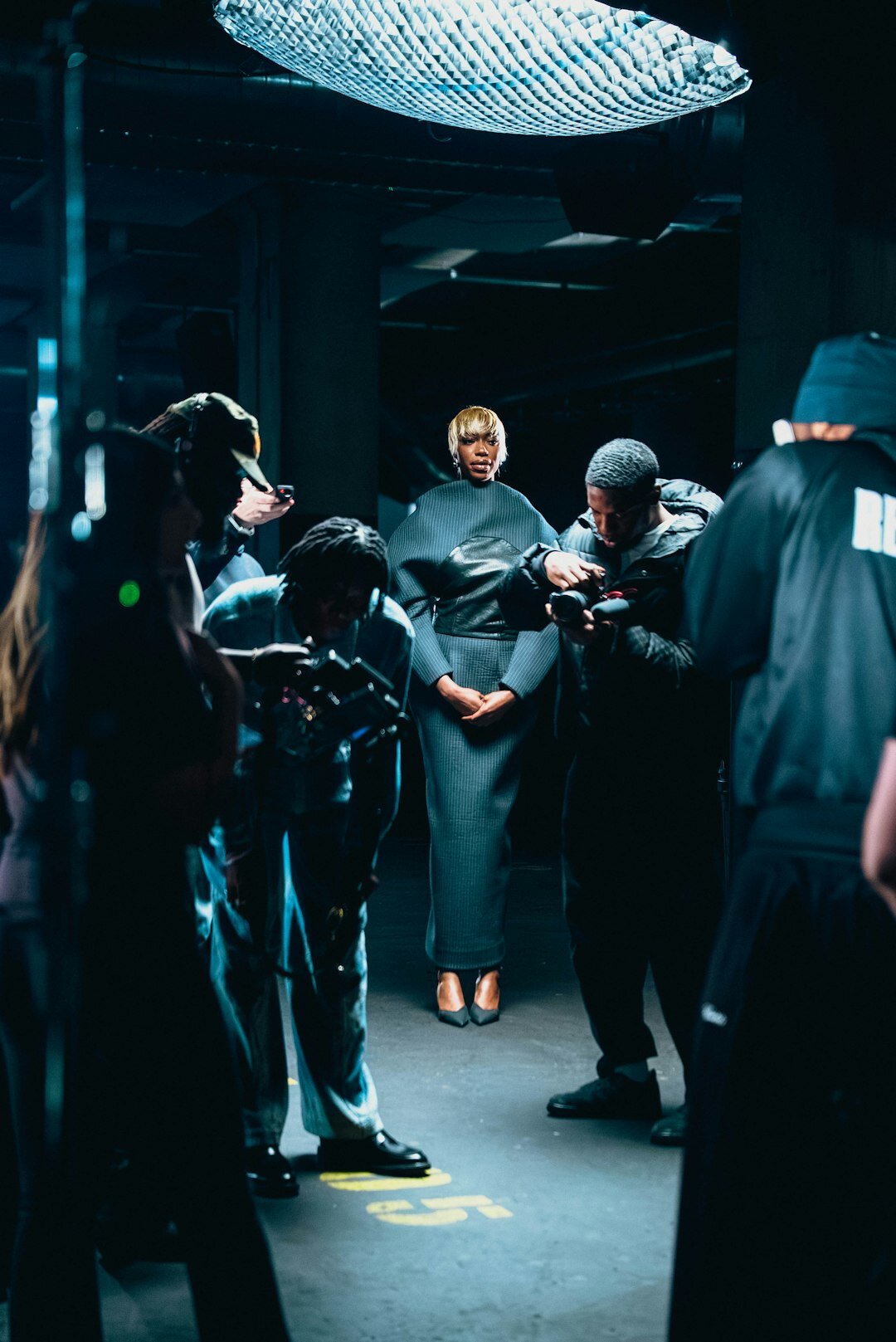 film crew on location